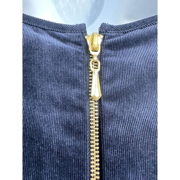 NWT Sharagano Deep‎ Navy Corduroy Short Sleeve Shift Dress Size 16 - Picture 10 of 10